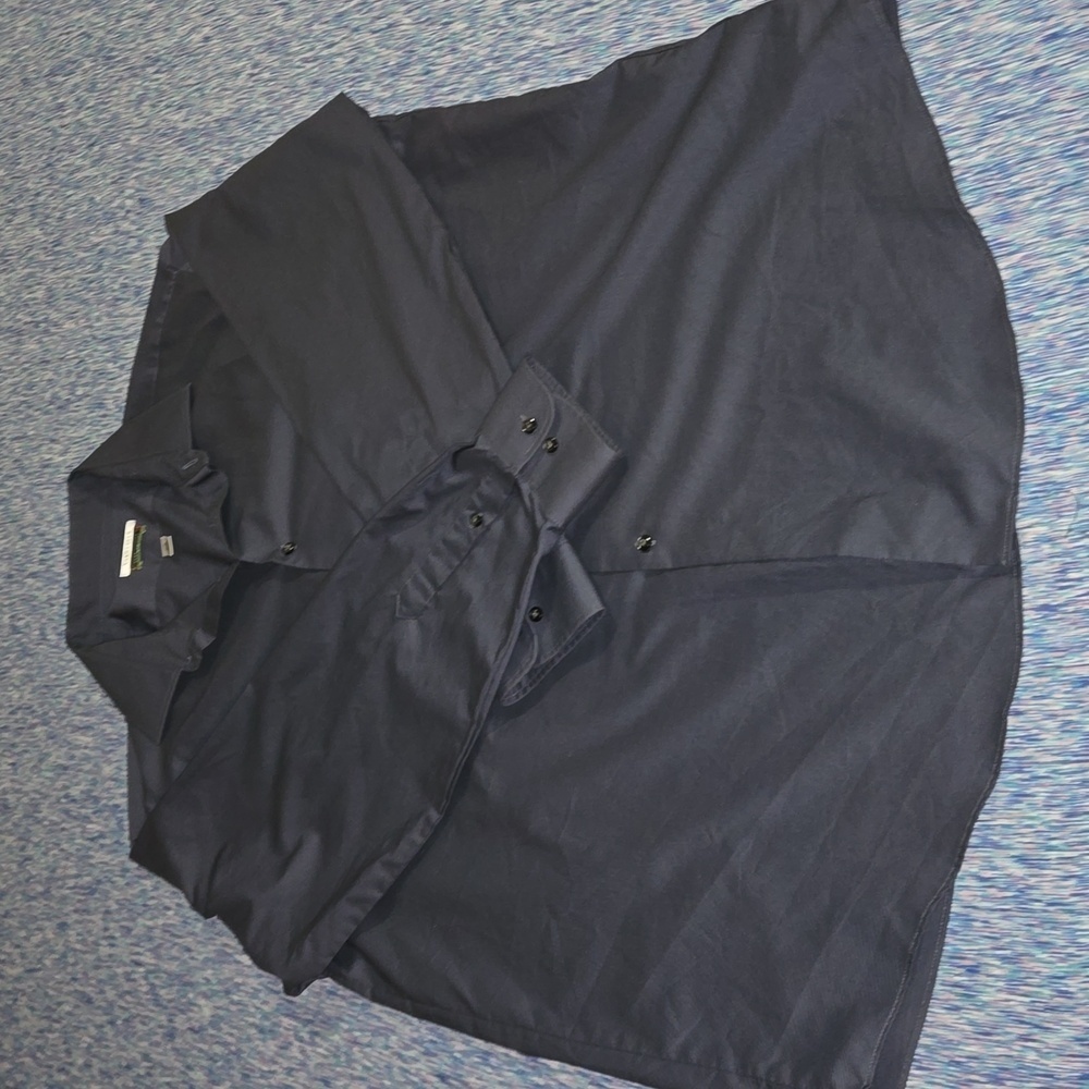 Van Heusen Men's Flex Collar Dress Shirt Blue Size 17 1/2 34/35